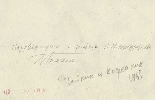 Кондратьев Павел Михайлович. Чайник и кофейник